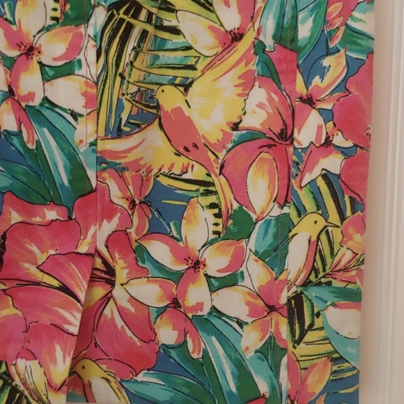 LOFT Ann Taylor Tropical Floral  Pencil Skirt.  00 petite. 🌺 - Picture 10 of 13